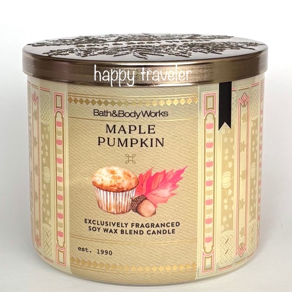 Bath & Body Works Other - MAPLE PUMPKIN 3 Wick Candle